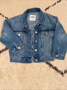 Zara Blue Kids Denim Jacket size 6-7